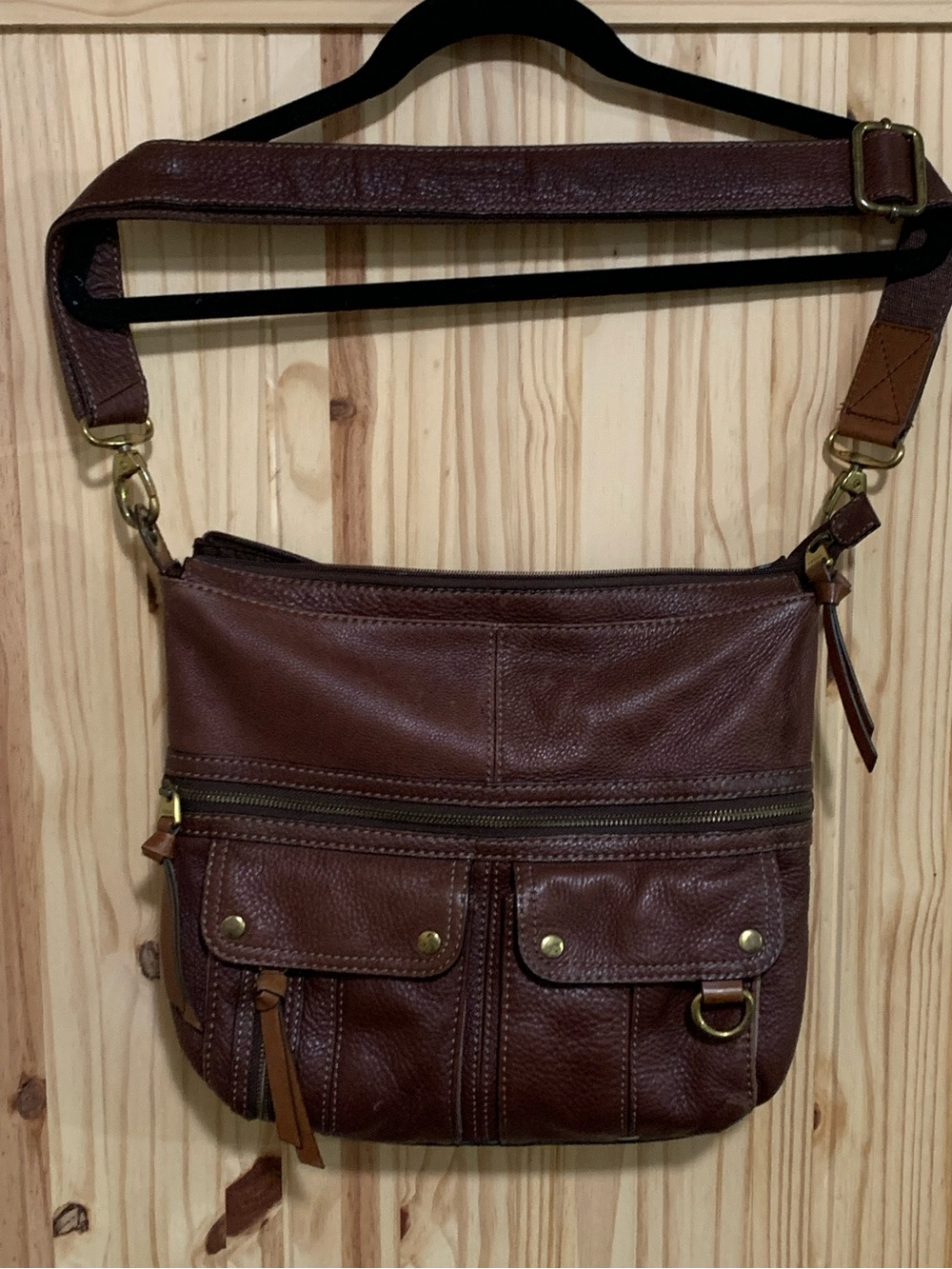 FOSSIL Morgan Traveler Leather Crossbody Bag